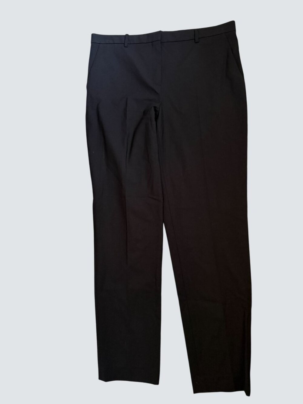 Theory Treeca Black Wool Blend Slim Fit Dress Pants Size 10 Womens Tailored Work - Picture 6 of 12